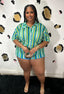 Green Light Crochet Short Set Plus