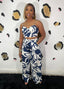 Navy & White Pant Set