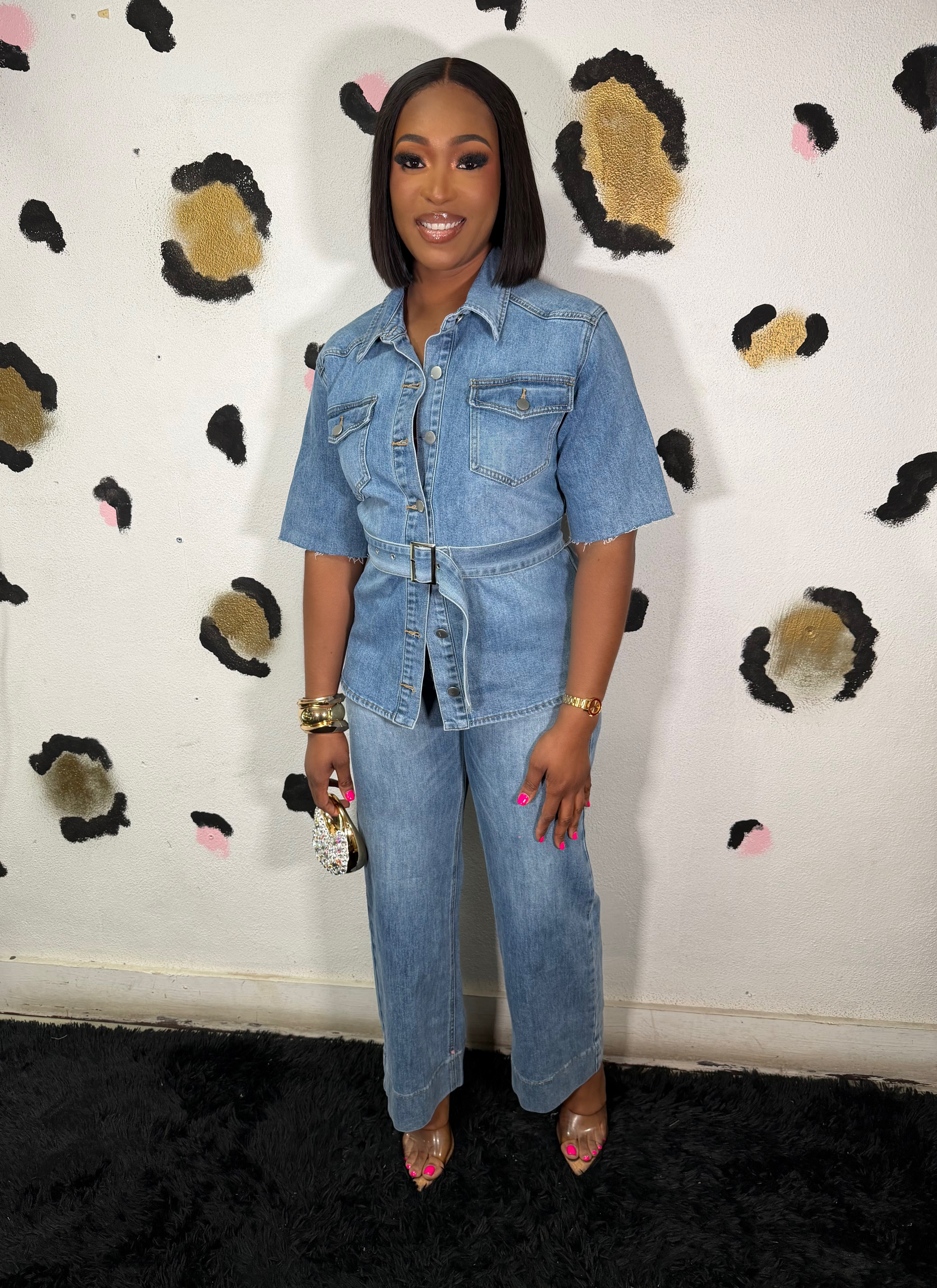 So Denim Pant Set Main image