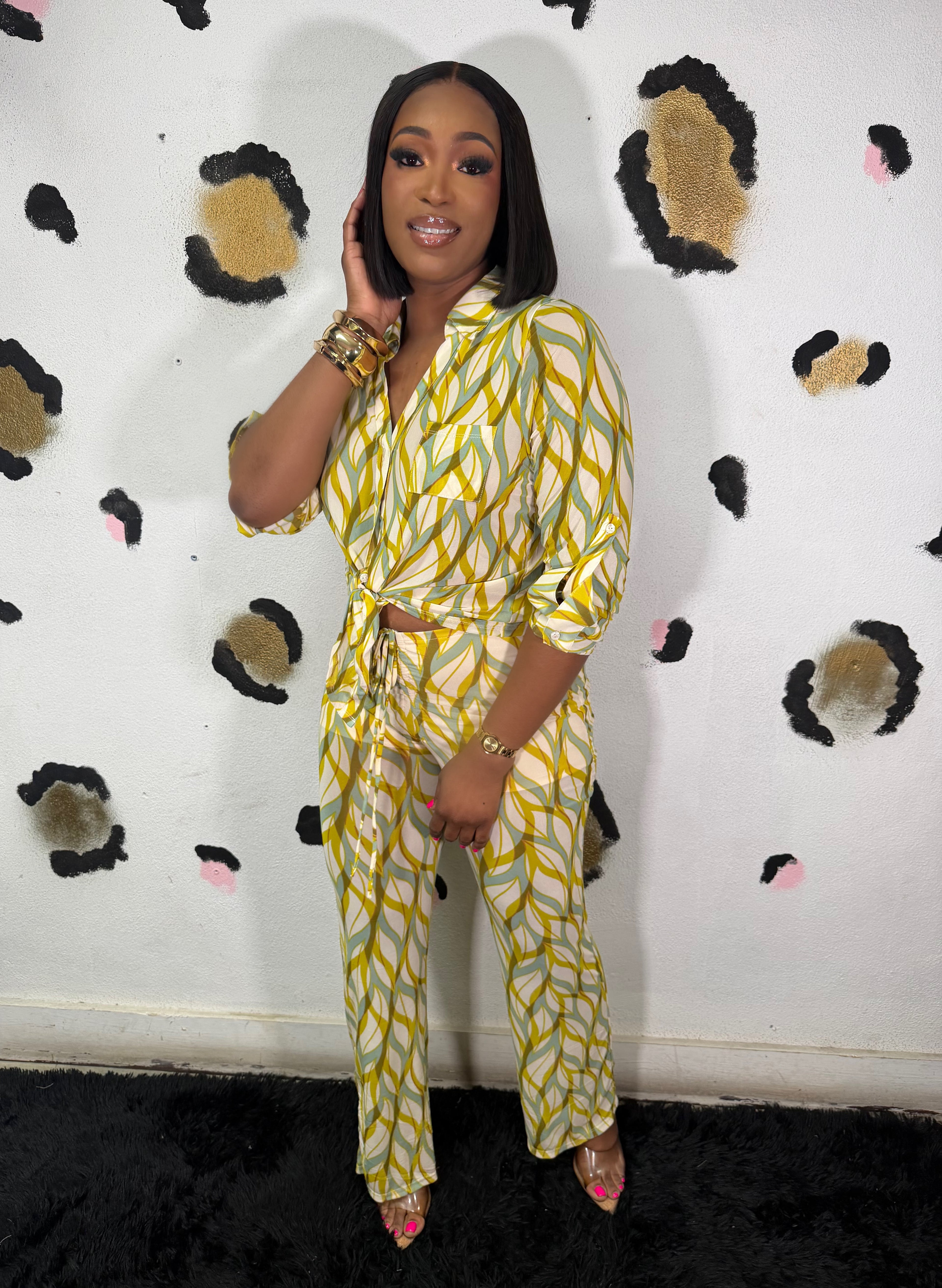 Shades Of Green Pant Set