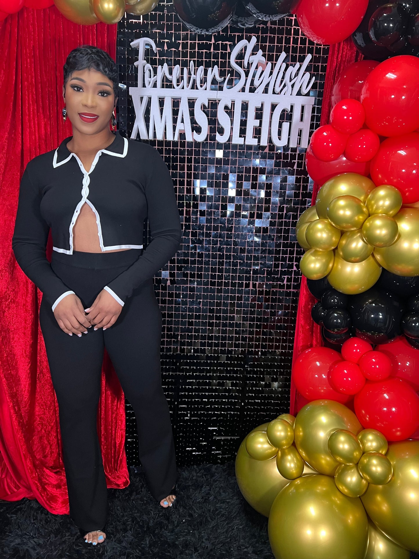 Edge Contrast Pant Sweater