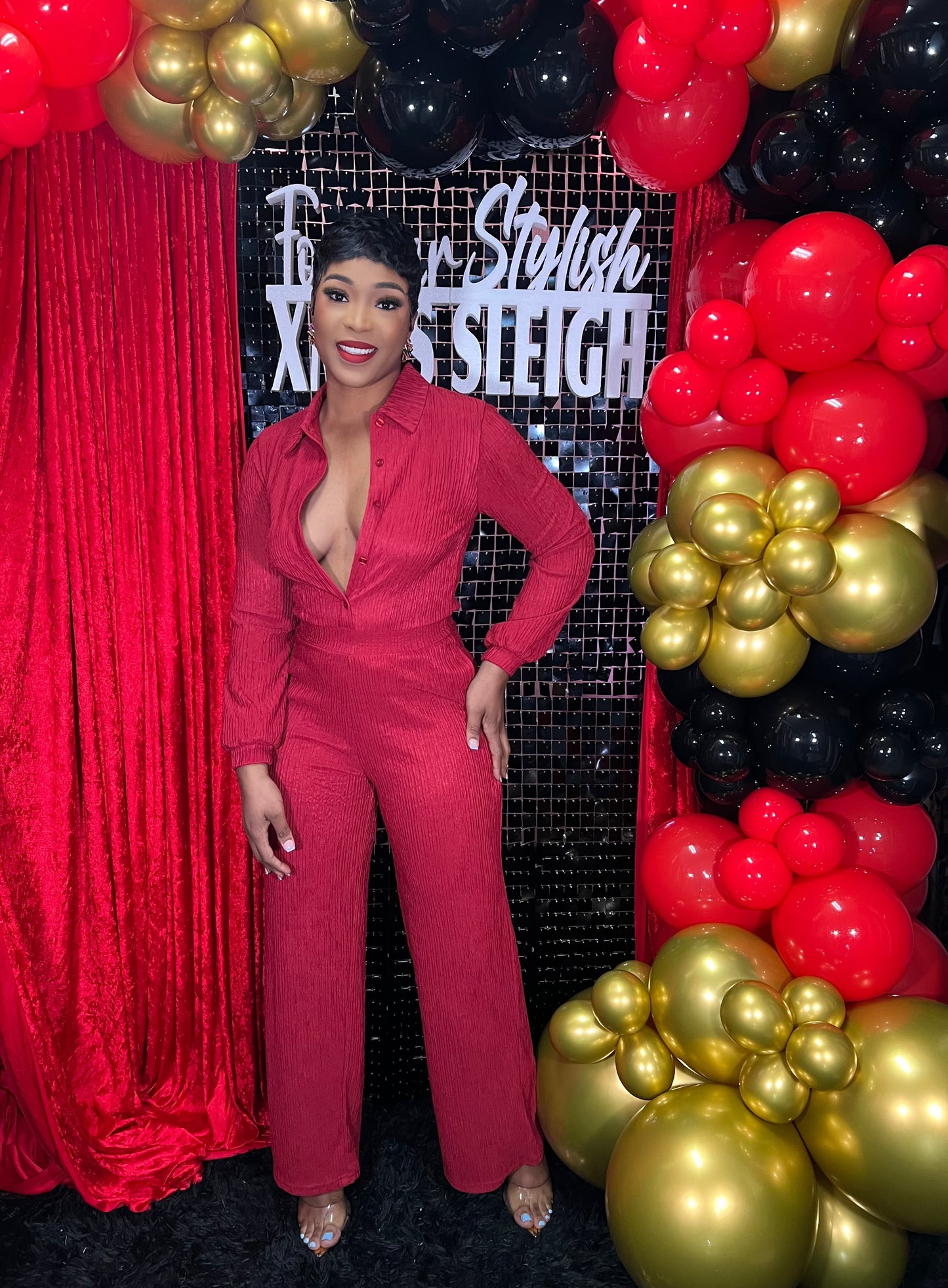 Crinkle Waist Jumpsuit