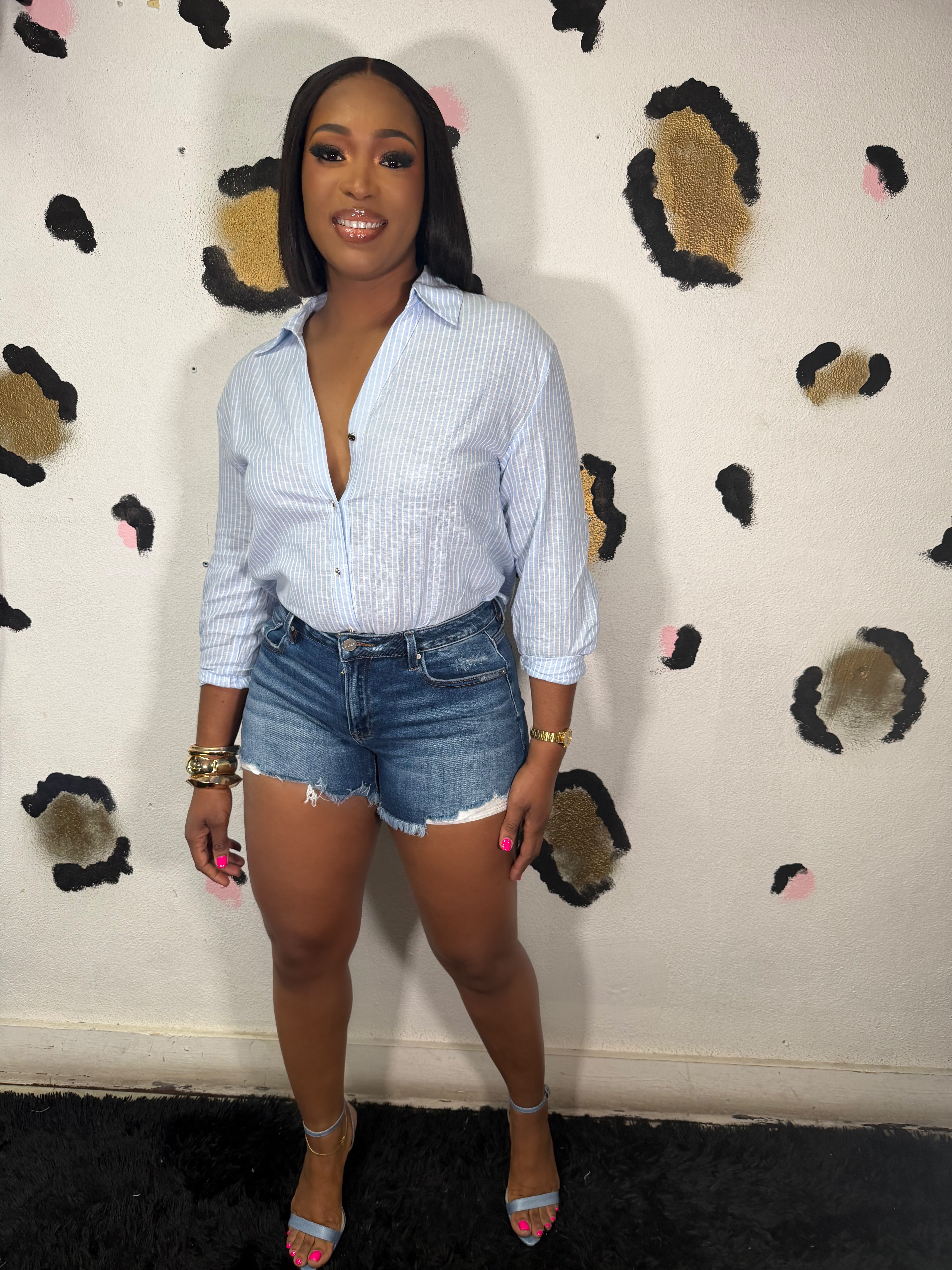 Bossy Linen Top Main image