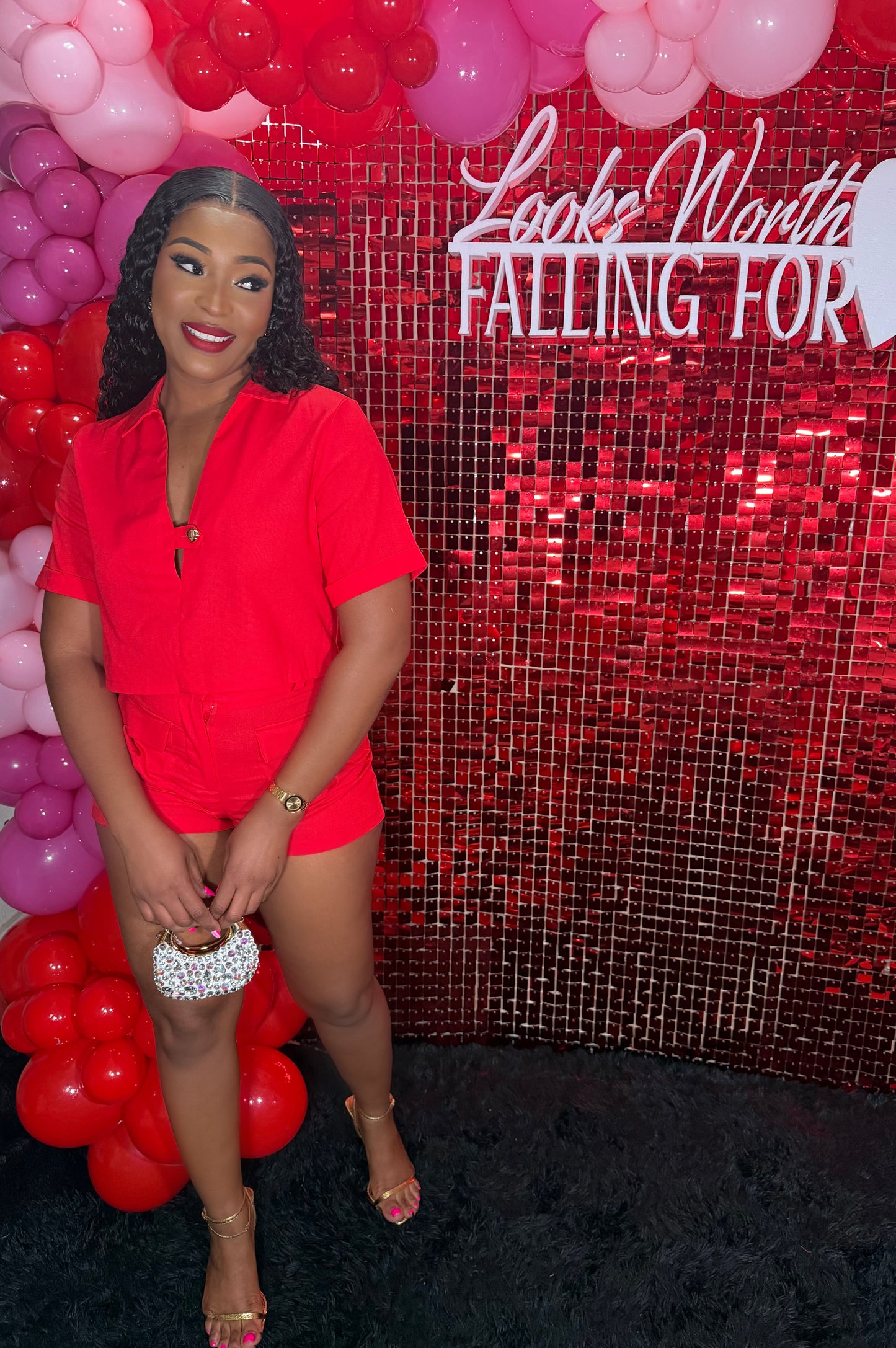 Red On Muse Pant Set