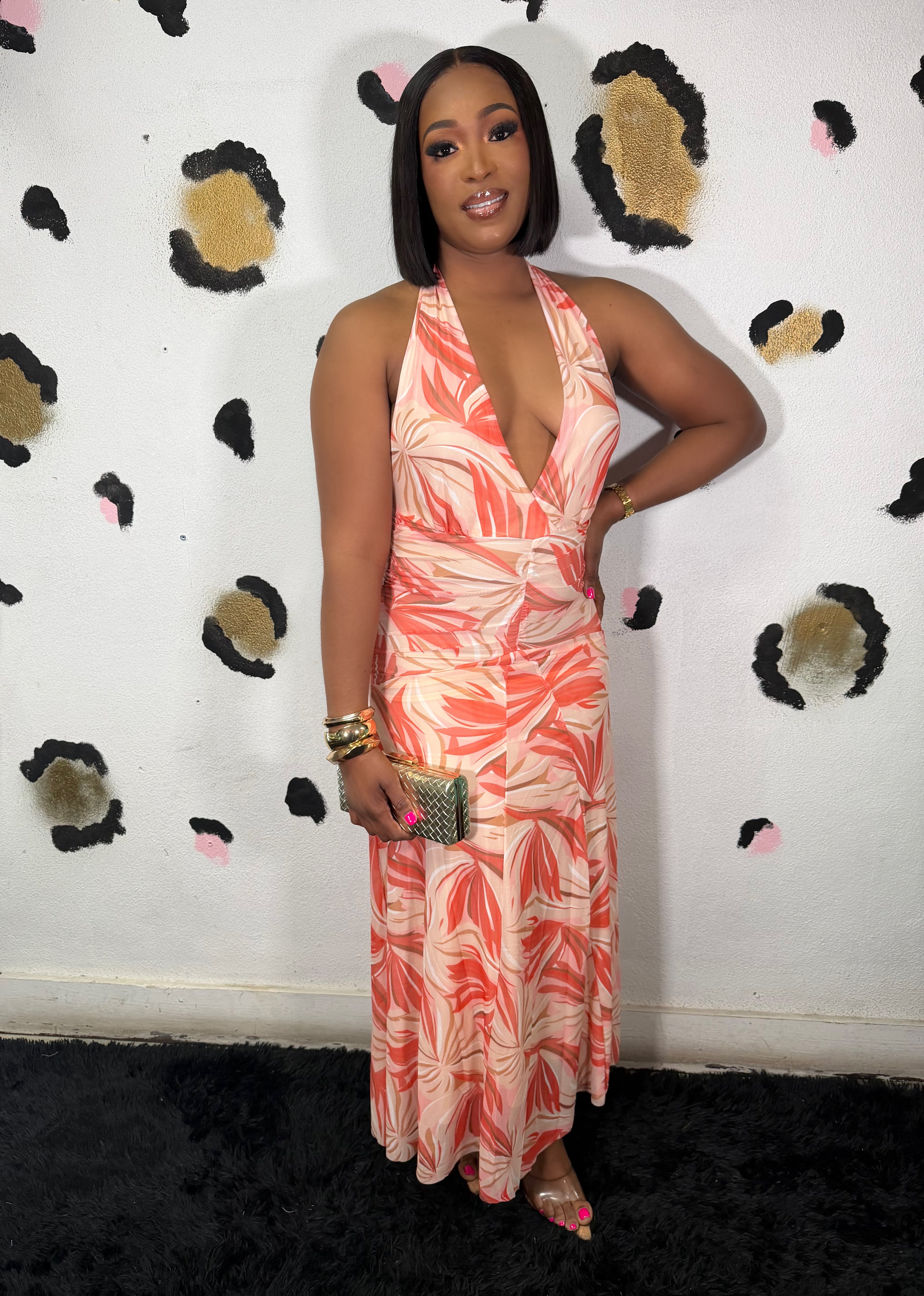 Peach Daisy Dress